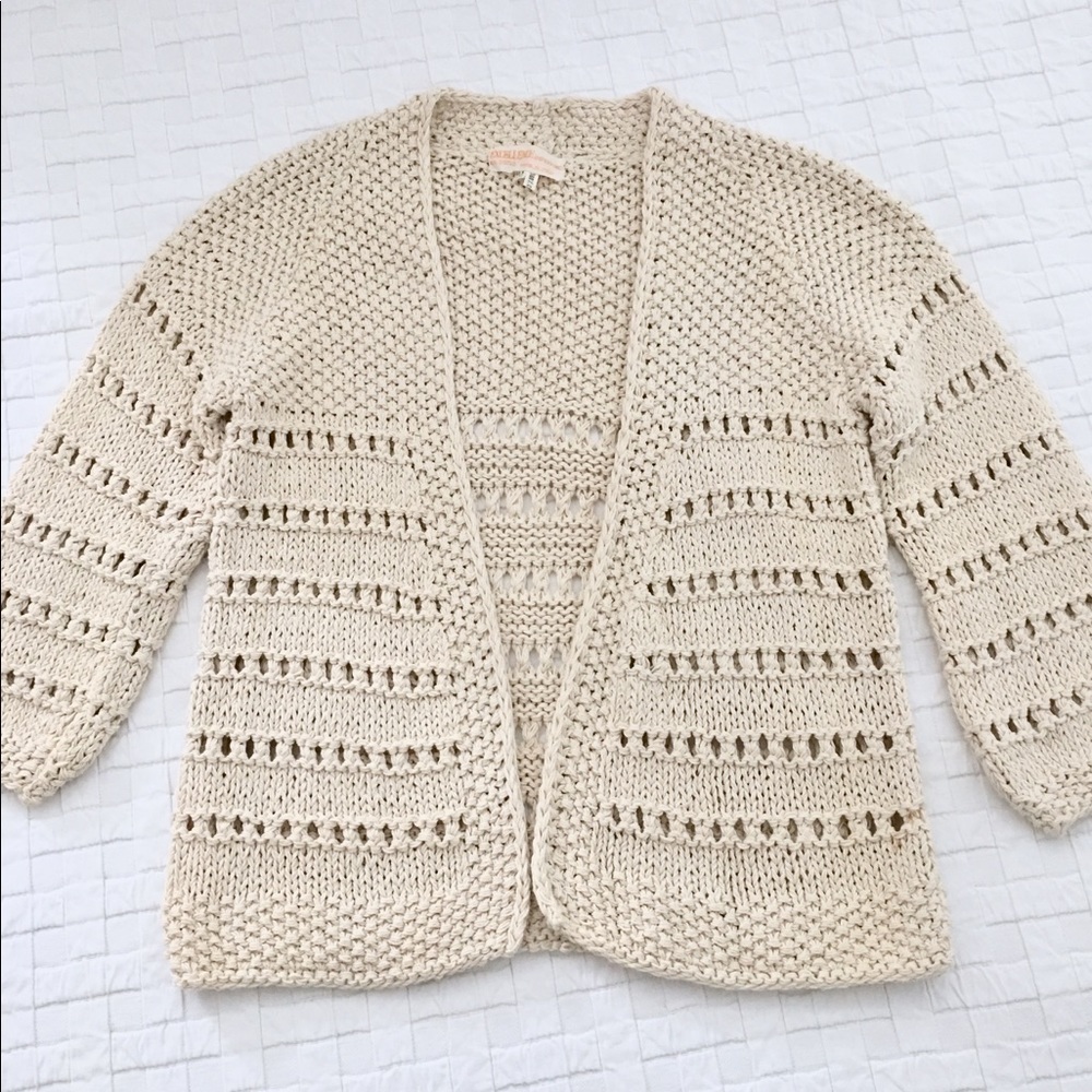 Vintage Italian Pure Cotton Knit Cardigan Sweater